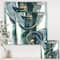 Designart - Mettalic Indigo and Gold II - Posh & Luxe Premium Canvas Wall Art